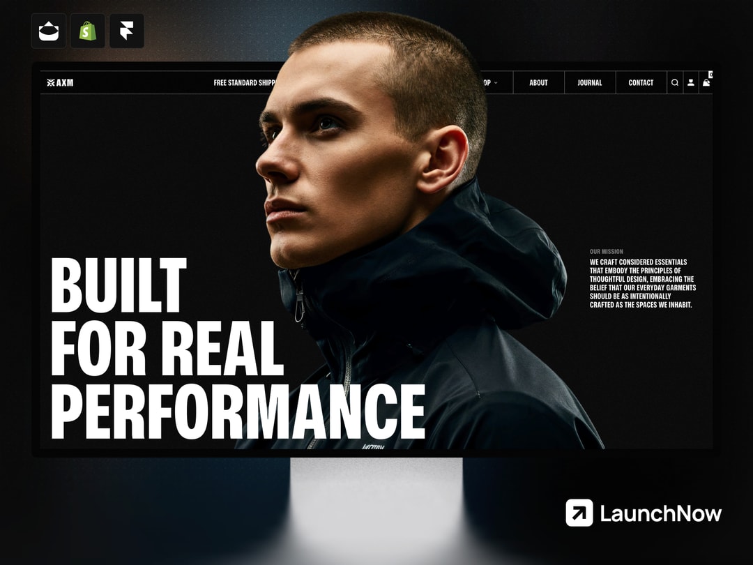 Axiom website template preview