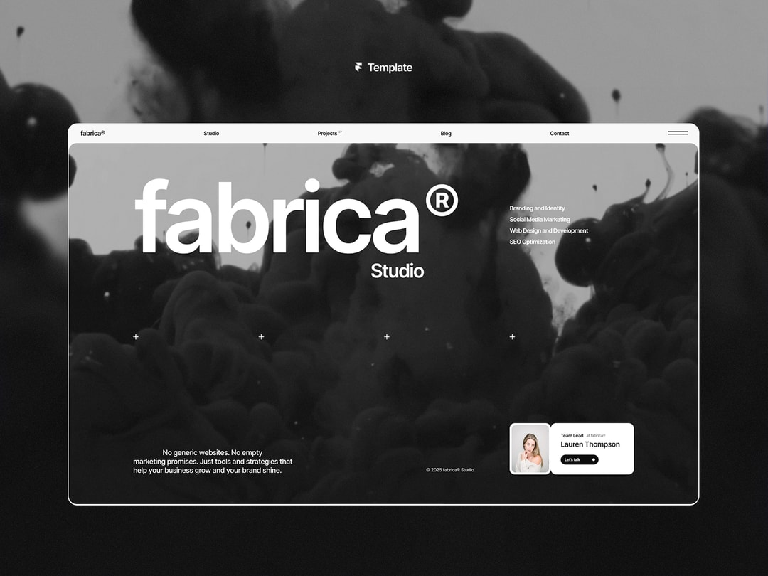 Fabrica website template preview