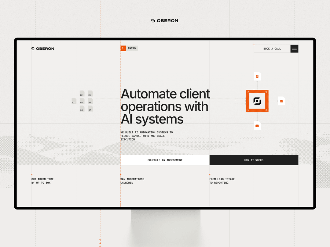 Oberon website template preview